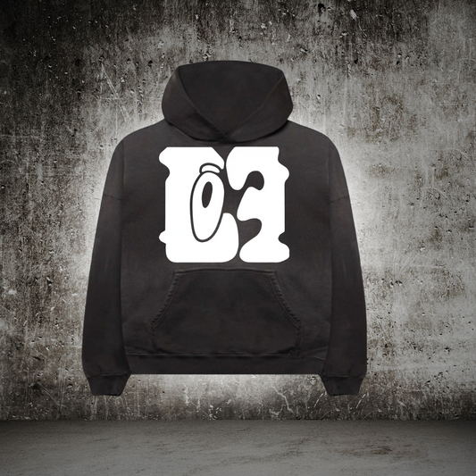 LōF Faded Black Pullover Hoodie